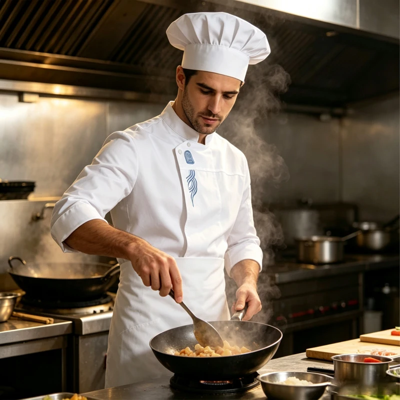 Professional Chef Work Clothes Catering Cooking Clothes Tops Restaurant Uniform Kitchen Shirt Hotel Cook Jacket Waiter Overalls