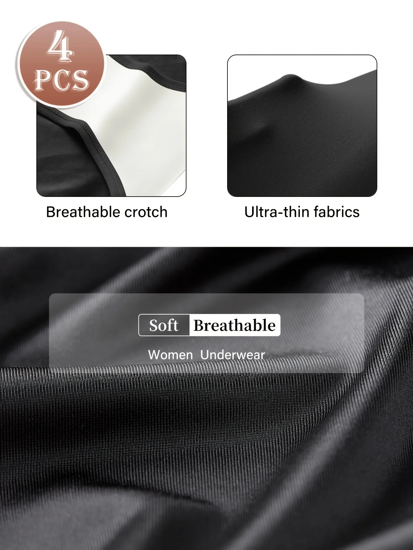 4pcs High-Waist Tummy Control Women's Shapewear Panties - Seamless, Comfort Fit… - Image 3