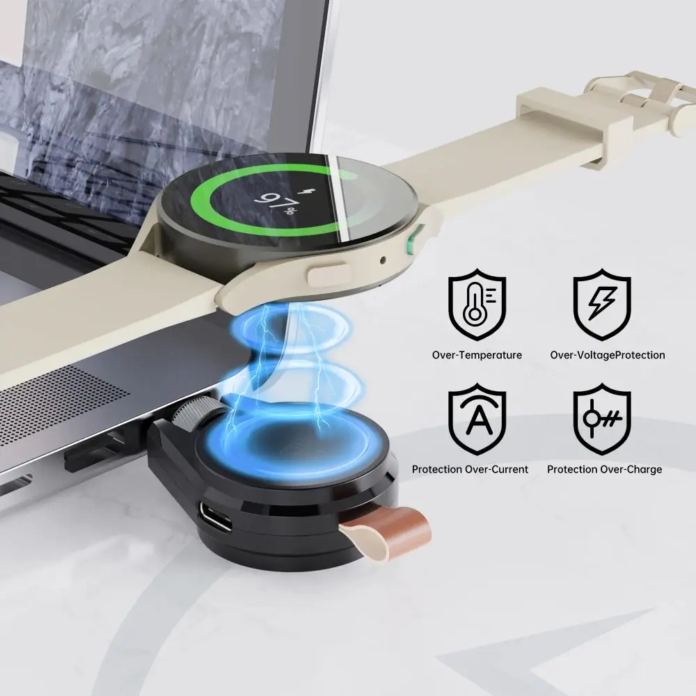 

Dual Type C Magnetic Wireless Charger Replacement Dock Charger for Samsung Galaxy Watch Ultra/7 6/5/Pro/4/3/Active2