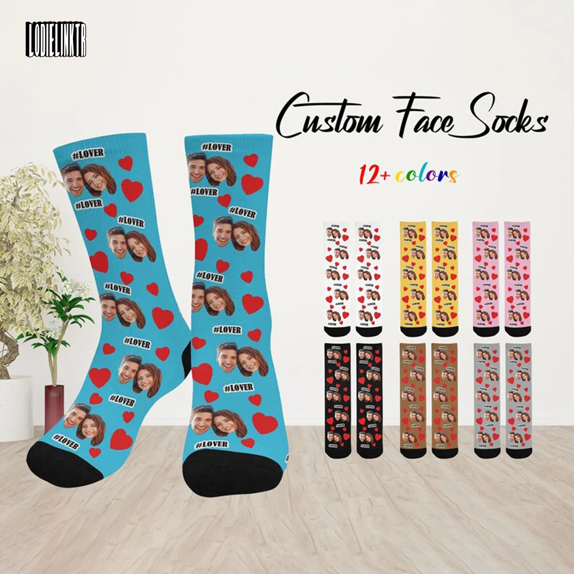 

Personalized Socks With Faces Custom Face Socks For Women Men Couple Lover Long Socks Custom Anniversary Christmas Gift