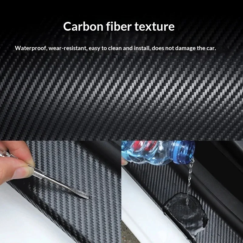 

Универсальная 3D нано-виниловая пленка из углеродного волокна, водонепроницаемая лента «сделай сам», для порога автомобиля, бампера, защита мотоцикла, защита от царапин