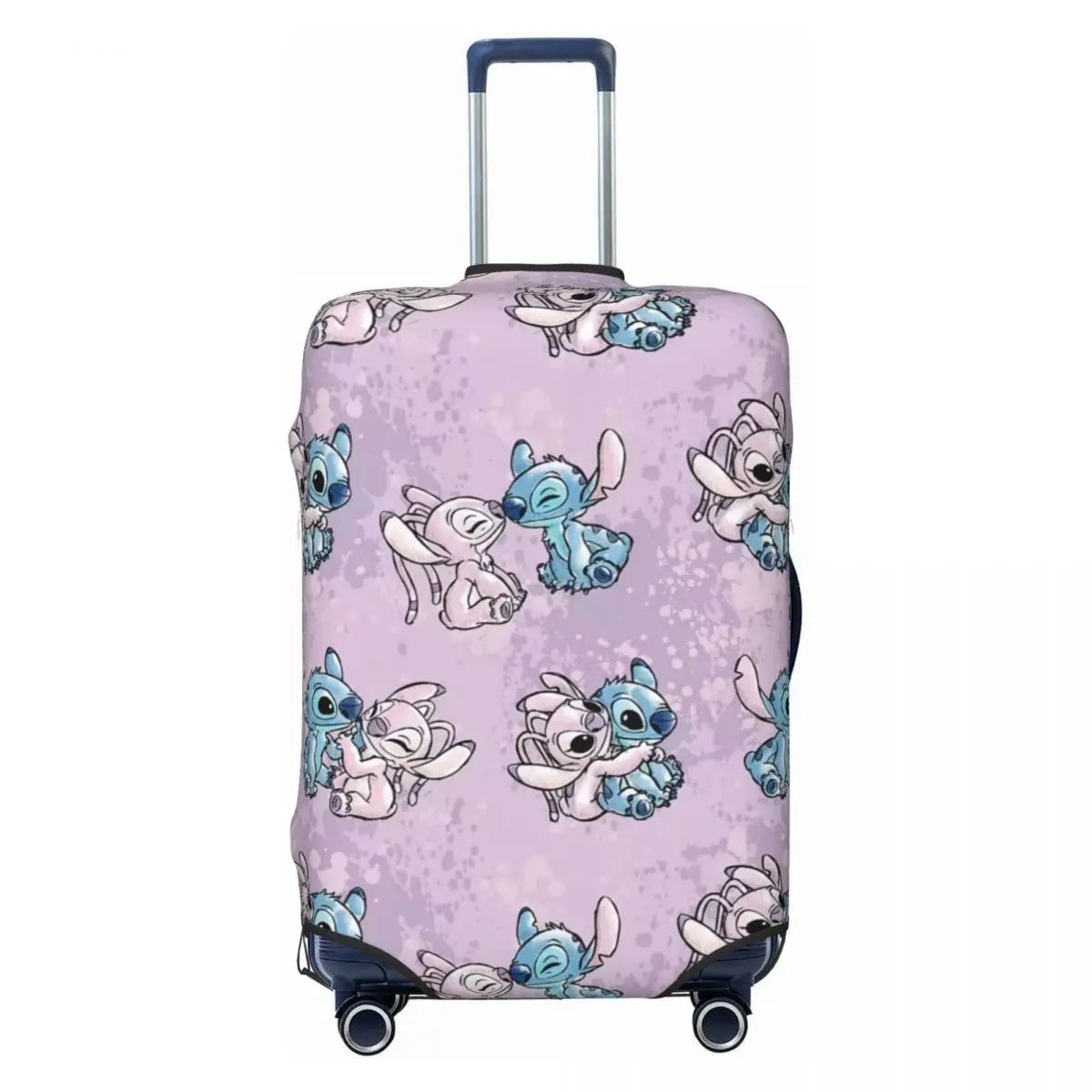 

Custom Stitchs And Angel In Love Anime Luggage Cover Elastic Adventure Film Travel Suitcase Protective Covers Fits 18-32 Inch