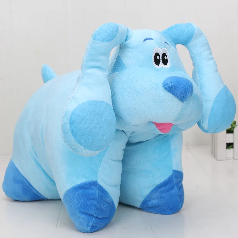 45Cm Blauwe Aanwijzingen En Jij! Zitzak Pluche Kussen Blauw Aanwijzingen Pluche Zachte Kawaii Anime Gevulde Pluche Kussen Poppen Kinderen Speelgoed