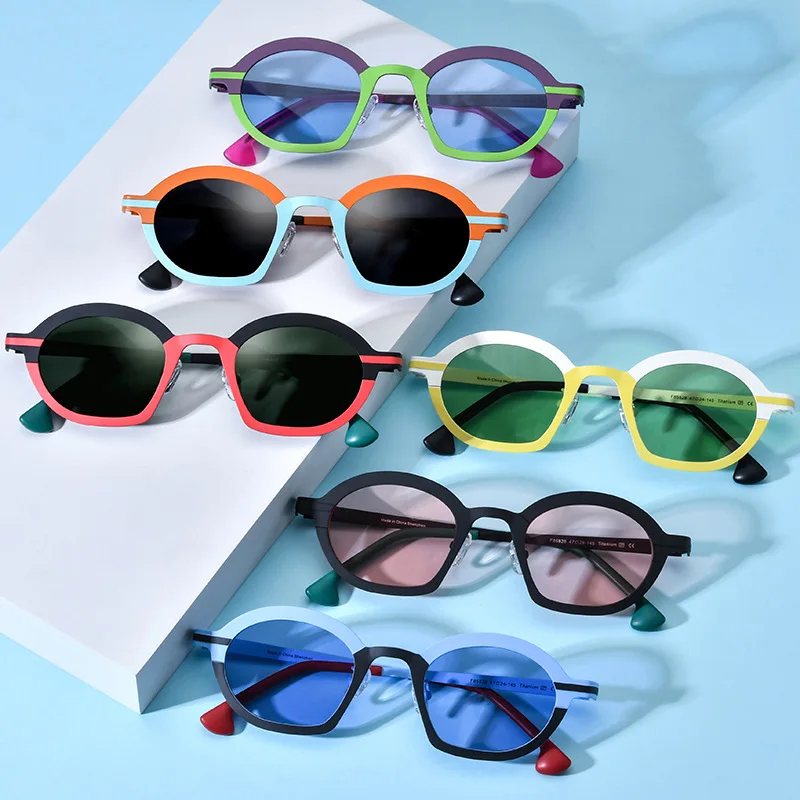 

Fashion Cat eye Pure Titanium Sunglasses for Women Summer Limited Designer Trend Party Travel Sunscreen UV Sunglasses for Men