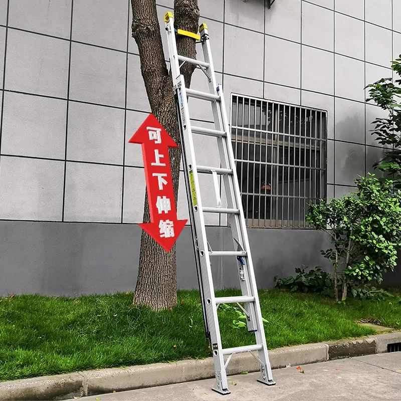 aluminum alloy ladder widens and climbs portable single stretching r telescopic  unilateral ladder outdoor e