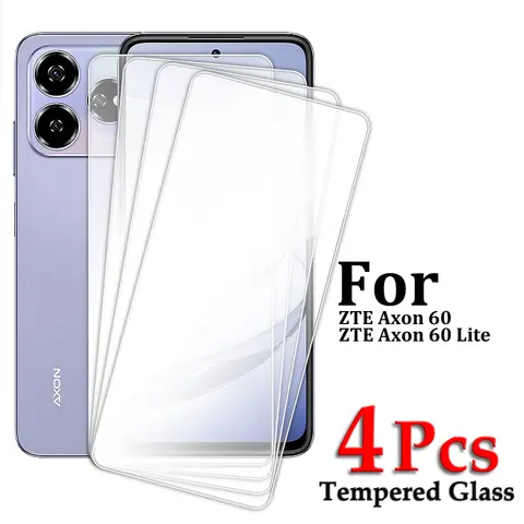 4/3/2Pcs For ZTE Axon 60 Glass For ZTE Axon 60 Lite Tempered Glass Full Glue Transparent HD Screen Protector For ZTE Axon 60