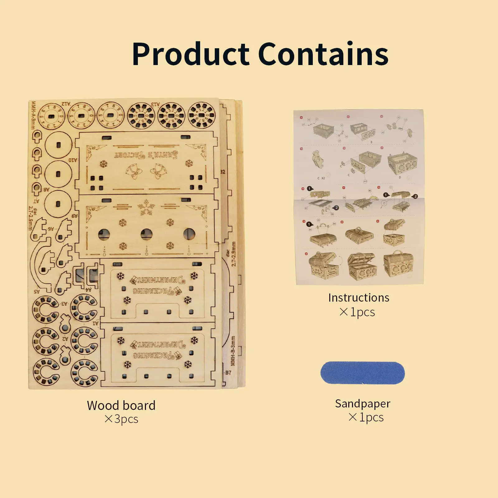 لغز خشبي ثلاثي الأبعاد للبالغين ، الحرف اليدوية ، صندوق الكنوز ، مجموعات النماذج ، دعابة الدماغ ، هدايا عيد الميلاد وعيد الميلاد ، تصنعها بنفسك