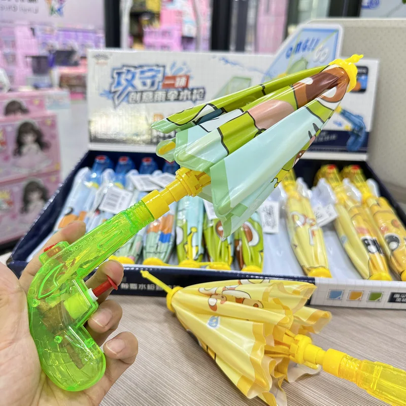 傘型水鉄砲-12個パック-ポータブル-ノベルティ-二役式水鉄砲-夏用-屋外-ビーチ-ドリフティング-プール-おもちゃ