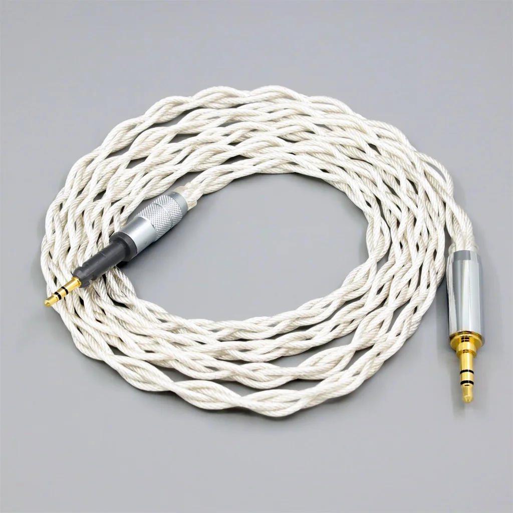 

Graphene 7N OCC Silver Plated Type2 Earphone Cable For Sennheiser HD6 HD7 HD8 MIX DJ HD595 4 core 1.75mm 8153