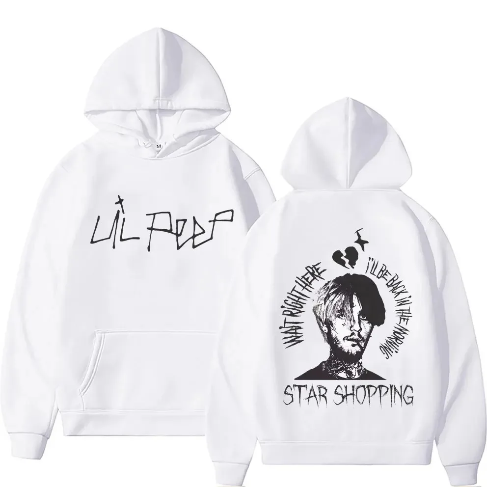 Rapper Lil Peep Graphic Hoodie Men\'s Retro 90s Hip Hop Punk Style Hoodies Harajuku Unisex Casual Oversized Pullovers Sweatshirts