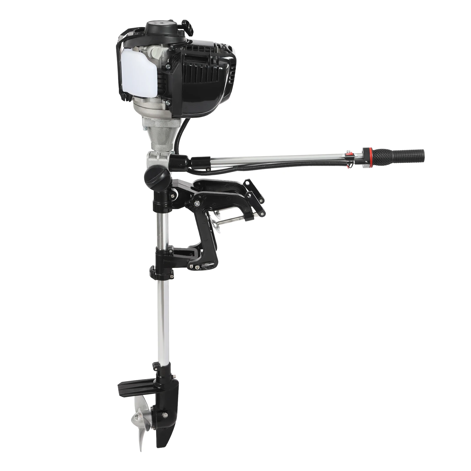 

4 Stroke 5.5HP Air Cooling Outboard Gasoline Motor Air-cooled Engine With Bracket Transom Mount For FishingInflatable Boat Kayak