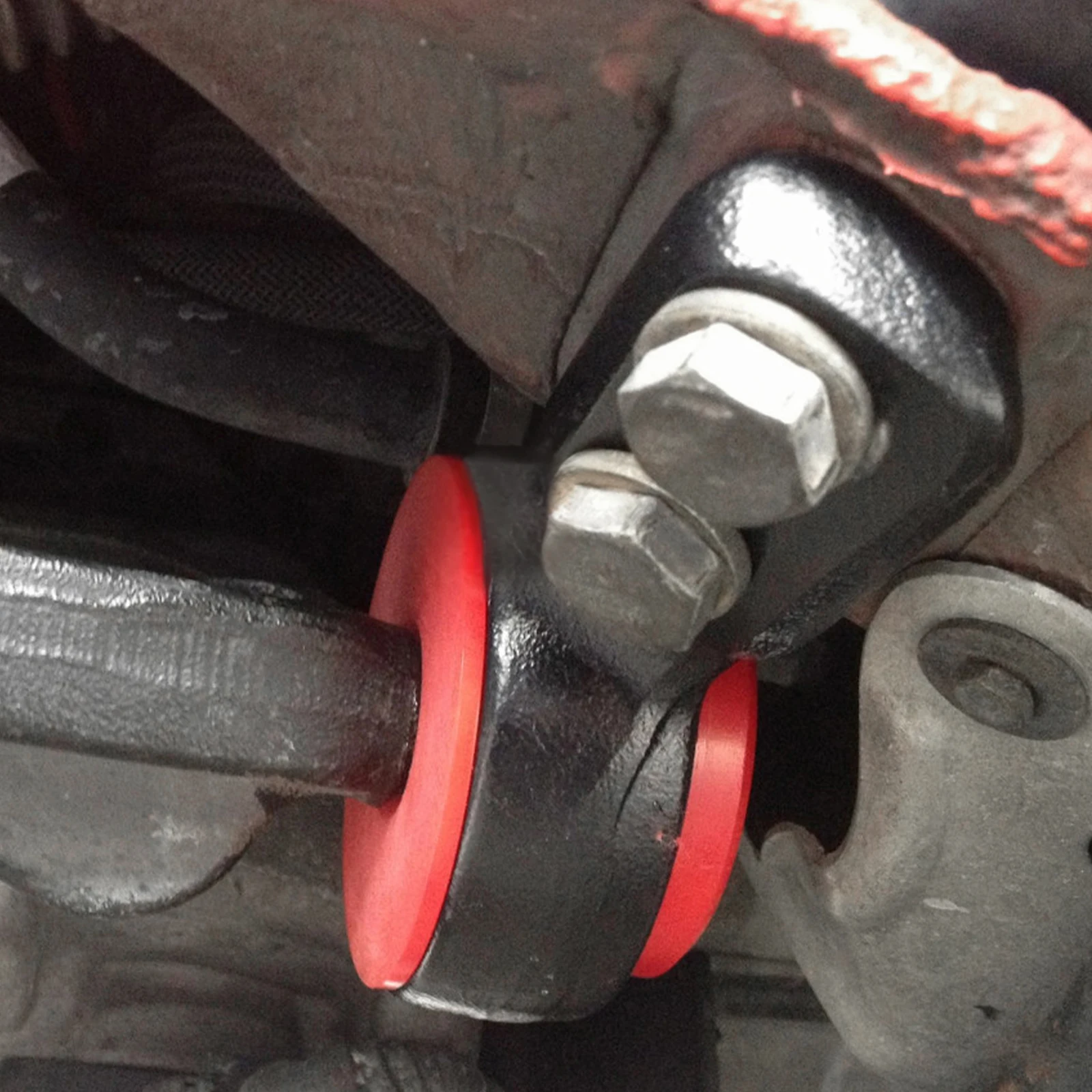 BEVINSEE 80A Polyurethan-Buchsen für die vorderen Querlenker für BMW 3er E36 E30 Z3, Ersatz für 31129059288/31129064875/31129058931 – Detail 3