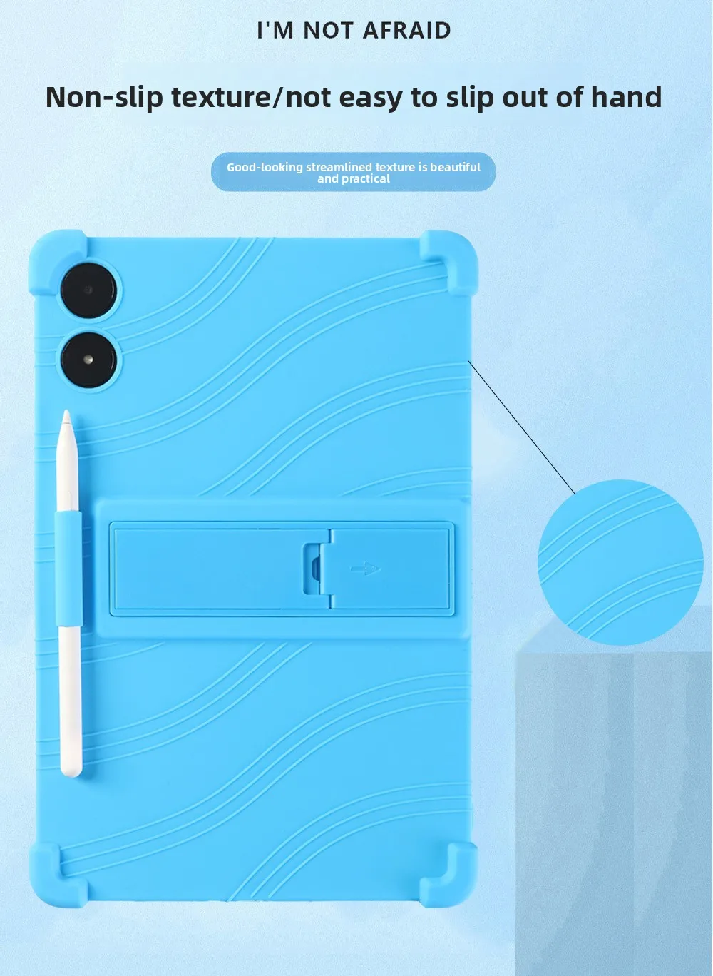 Stoßfeste TPU-Hülle für Redmi Pad Pro 12.1 2024, Vollständiger Schutz mit Ständer, in Mehreren Farben – Detail 3