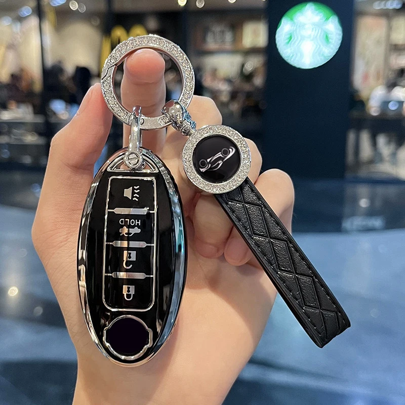 

Для Infiniti Nissan Altima Maxima Murano Rogue Sentra 370z модный автомобильный чехол из ТПУ с 4 кнопками, брелок для ключей, защитные аксессуары