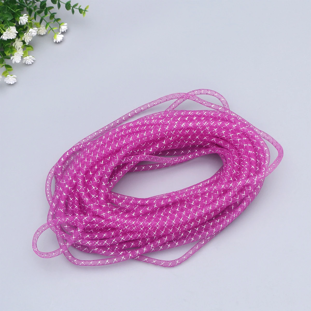 

Woven Hair Accessories Bracelet Cord for Making Elasticity Bracelets Braided Tube