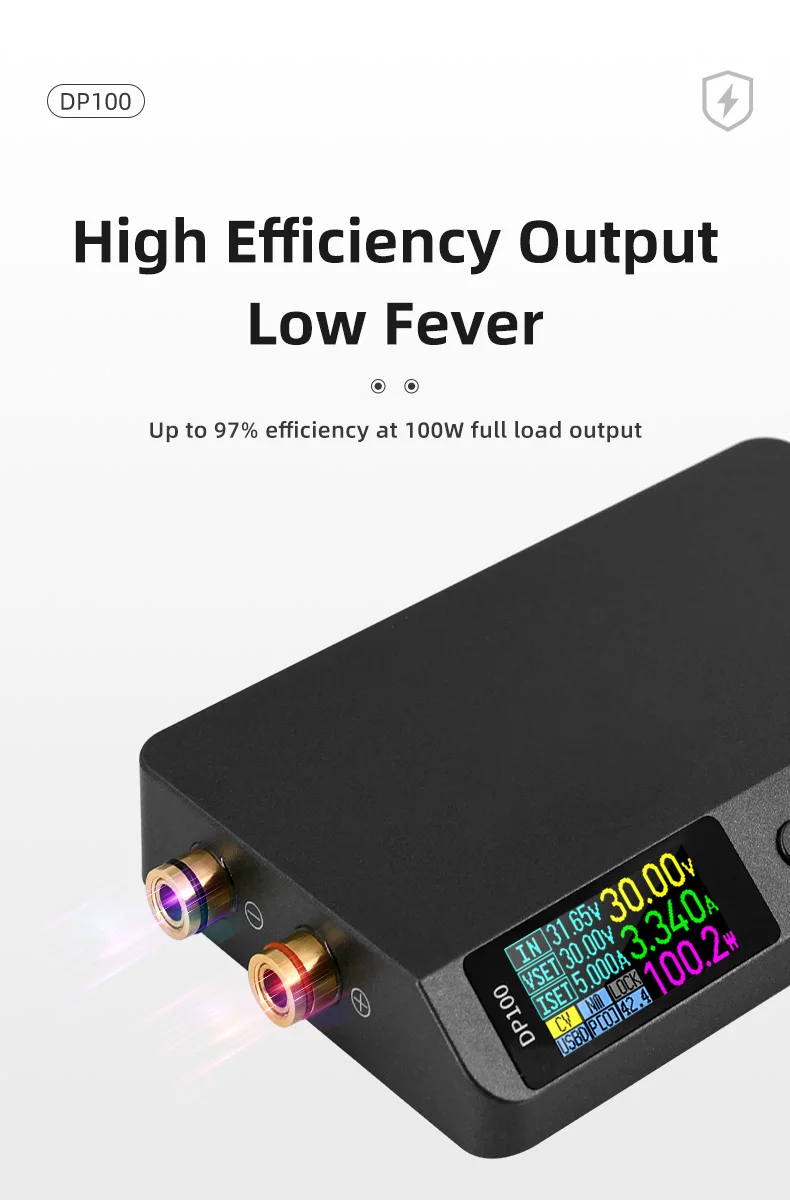 ALIENTEK DP100 100W Mini Power Supply 0-30V 0-5A High Resolution CC CV Mode PD Fast Charging Professional Electronic Repair Tool