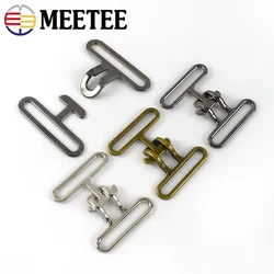 Meetee 2/4 sztuk 20-50mm metalowe klamry do paska wiatrówka Hasp hak DIY torba, z klamrą, na świeżym powietrzu pasy zapięcie akcesoria sprzętowe