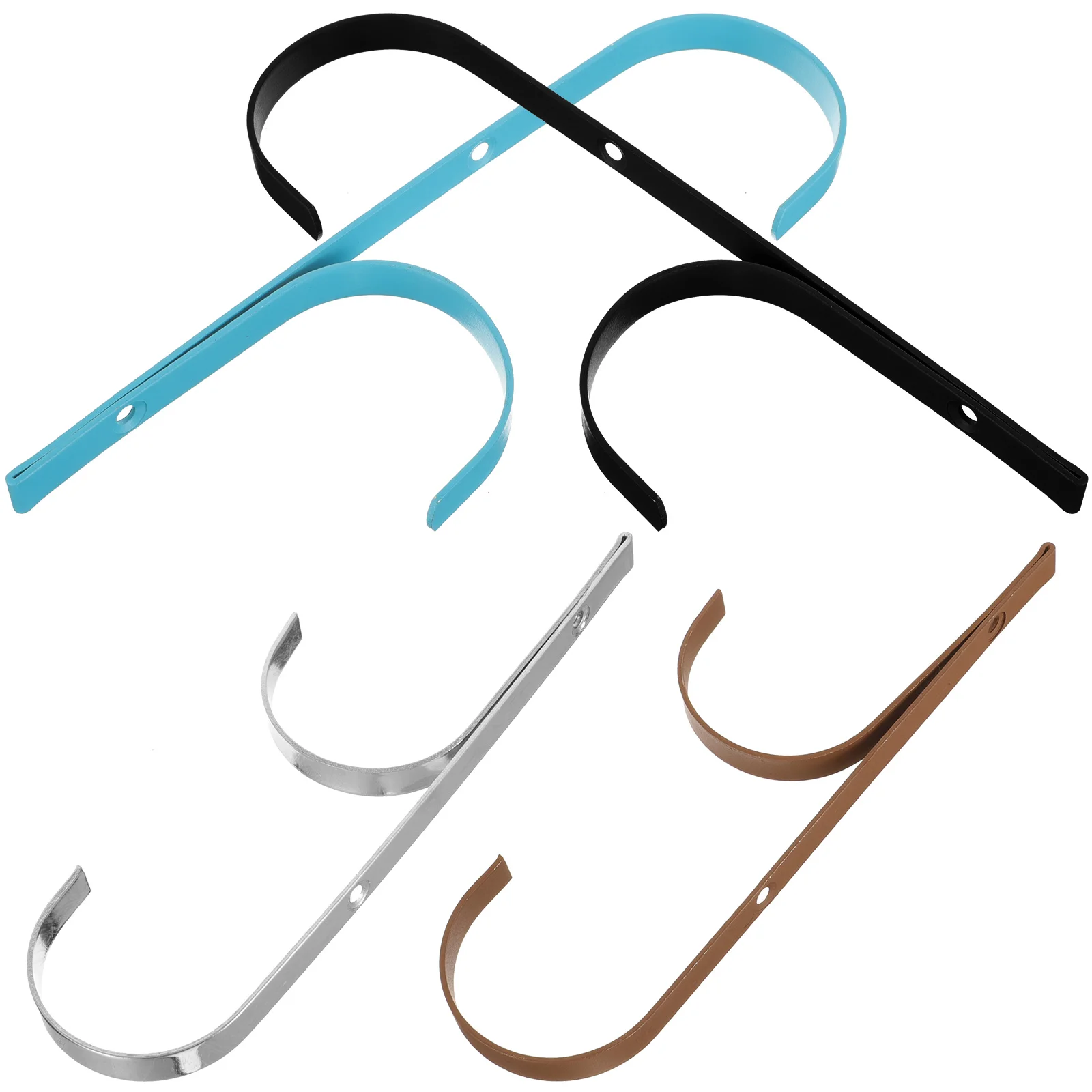 

4 Pcs F type Hooks Iron Wall Hangers for Swimming Pool Accessories Multi use Pole Hook Bathrooms Kitchens Tools