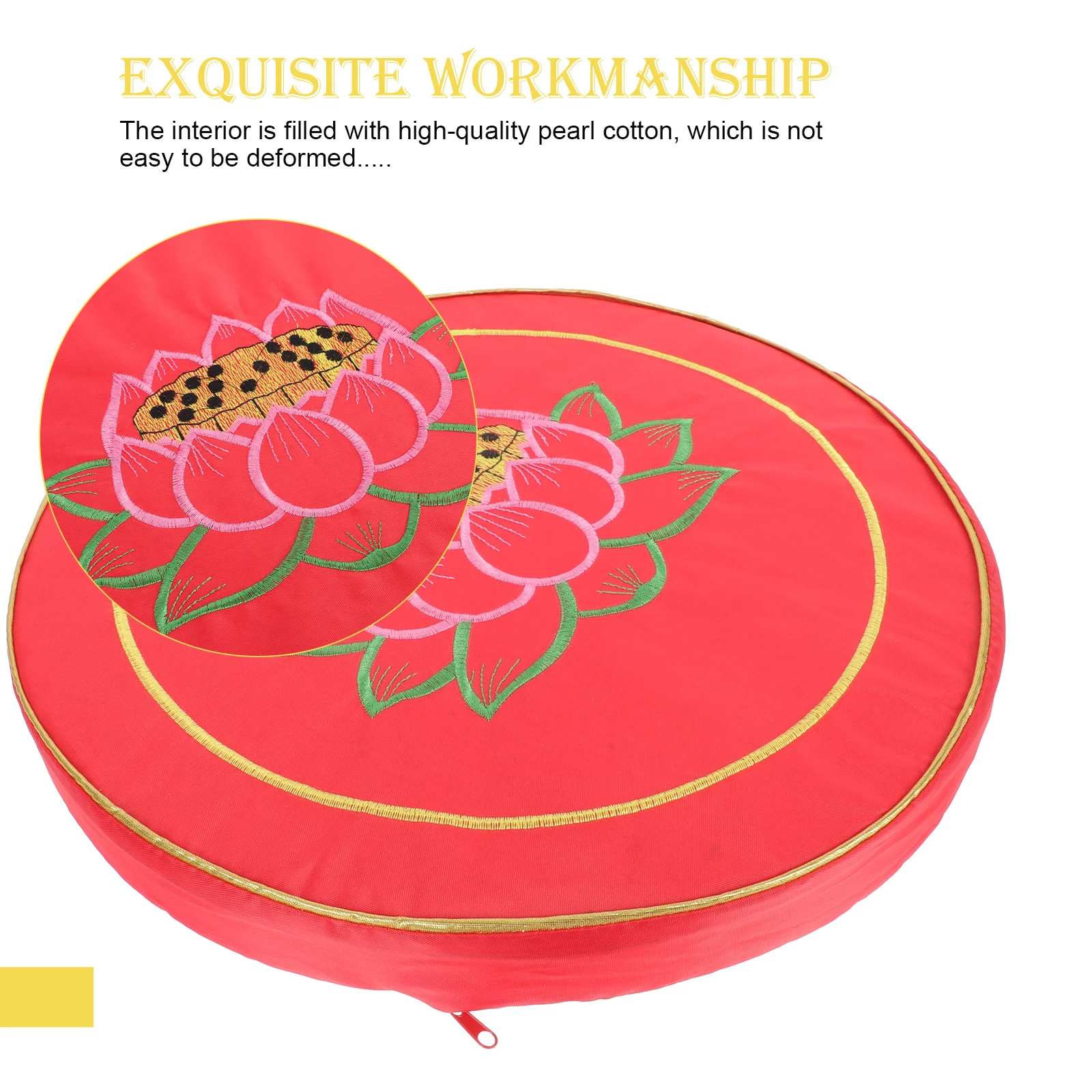 

1Pcs Meditation Cushion Floor Seat Cushion Lotus Pattern Round Mat Yoga Prayer Meditation Pad Prayer Mat