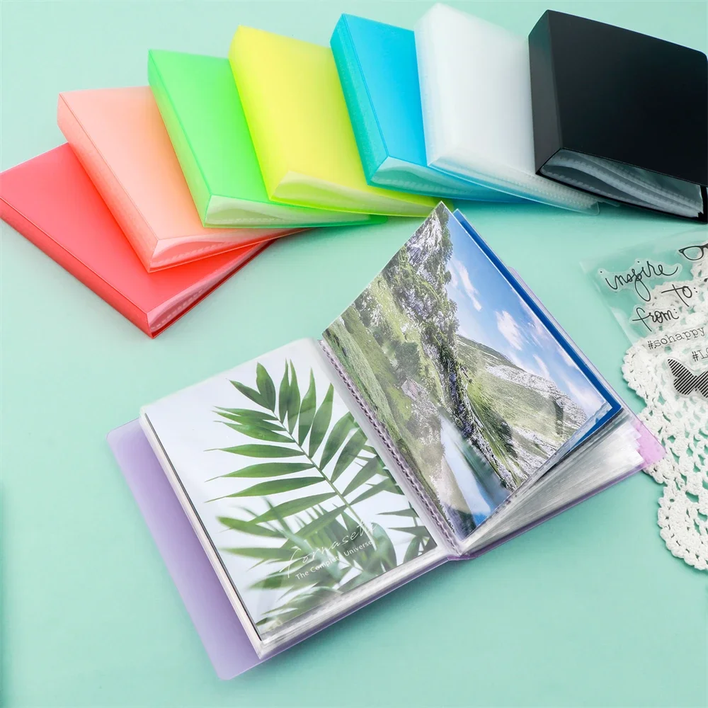 40Pockets A6 Folder Book with Plastic Sleeves,Presentation Book for Silk Screen Stencil for Polymer Clay Storage Booklet Stamp