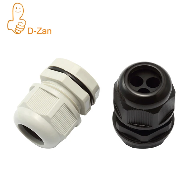 

3 Holes Black Cable Gland Plastic Multi-hole Rubber Insert Nylon Cable Gland