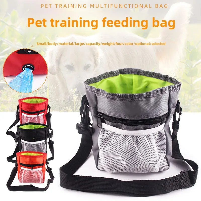 Portable Travel Dog Snack Treat Bags Easy Storage Belt Bag Pet Training Clip-on Pouch Bag Poop Bag Dispenser Outdoor Supplies