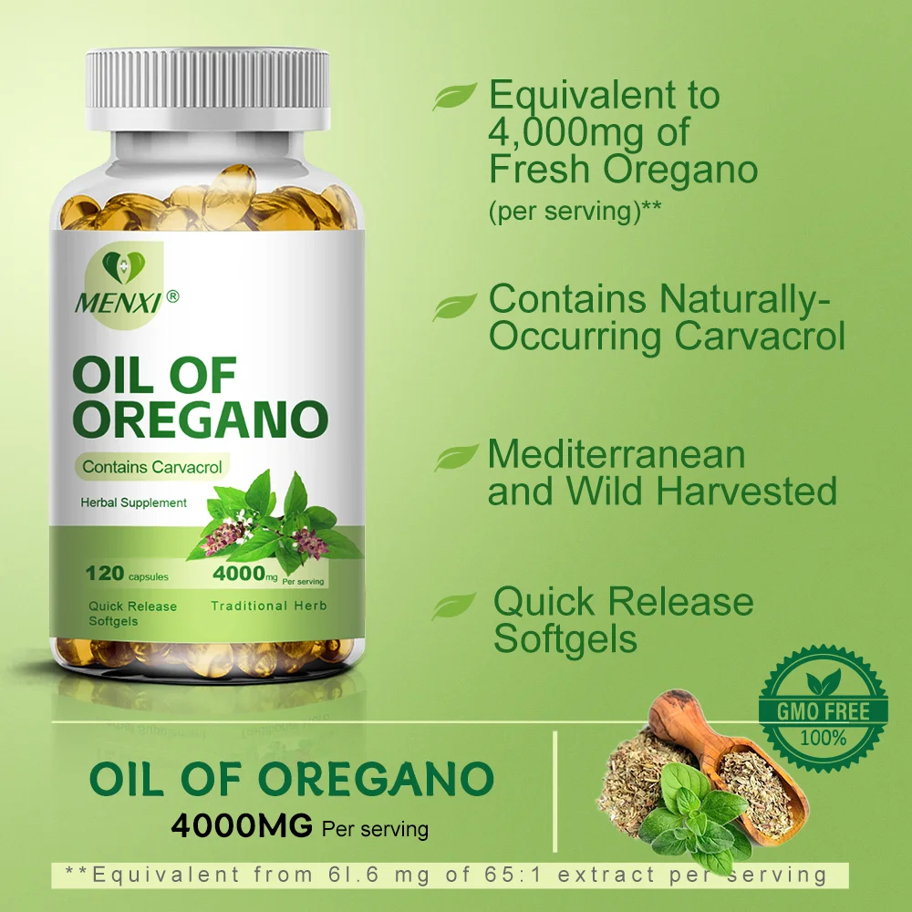 120pcs Oregano Oil Capsules with Black Seed Oil,  Strength Carvacrol  Thymoquinone | Plant Based, Non-GMO | Antioxidant Immune S