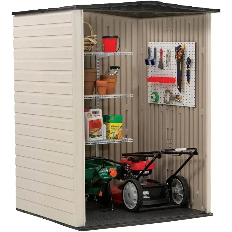 Large Vertical Resin Outdoor Storage Shed With Floor Weather Resistant