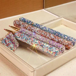 Ballpoint Pen Office Supplies with Rhinestones Metal Rods Holder Office Supplies Writing Stationery Women Student Gifts