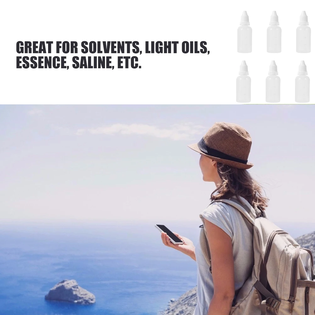 

20Pcs Empty Refillable Eye Drops Bottles Portable Leak Proof Dropper Containers with Anti-Theft Caps Eye Drops Bottle