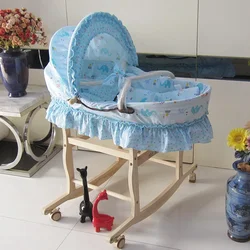 Baby Crib Newborn Bed Large Baby Rocking Bed Bb Children's Bed Cradle Multifunctional Movable Foldable