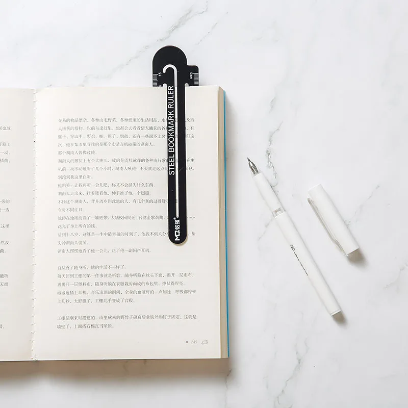 Cartoon Metal Bookmark Ruler Book Holder Clip Measuring Scale School Supplies