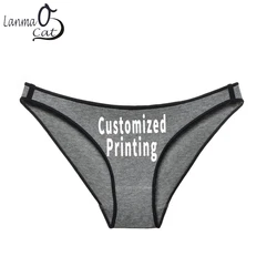 Customized Printed Briefs Underwear Cotton Women Briefs Panty Design Clothing Underpant Comfortable Lady Plus Size Panty