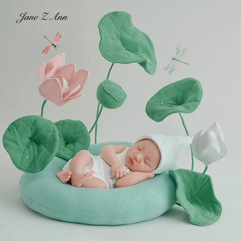 

Newborn Baby Photography Clothing Lotus Leaf summer theme accessories