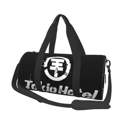 Tokio-Bolsa de gimnasio de Metal para hombre y mujer, bolso deportivo Oxford de música, accesorios de entrenamiento, Retro