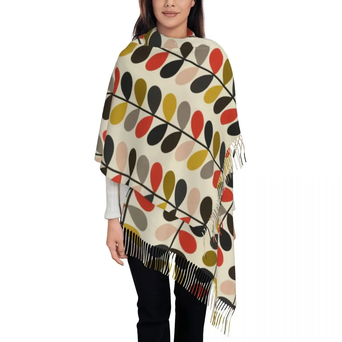 

Customized Printed Orla Kiely Multi Stem Scarf Men Women Winter Warm Scarves Flowers Floral Abstract Shawl Wrap