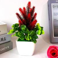 Artificial Flower Plastic Plant Potted Bonsai Household Wedding Spring Summer Living Room Office Garden Desk Home Decor