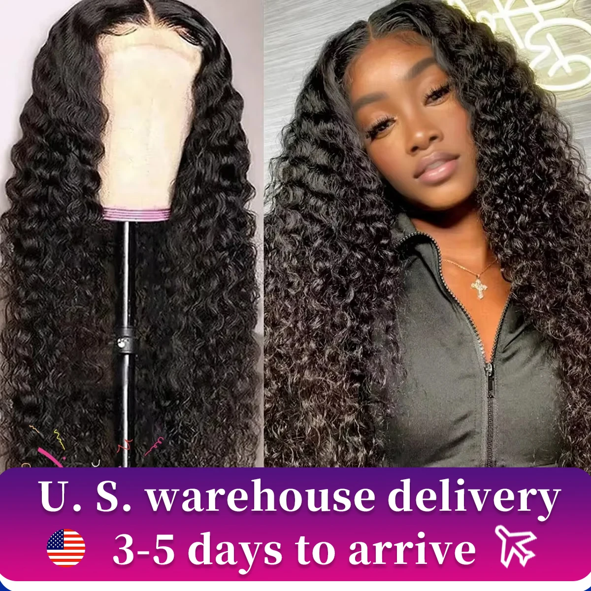 13x6 HD Transparent Deep Wave Human Hair Lace Frontal Wig 13x4 Curly Lace Front Human Hair Wigs For Black Women