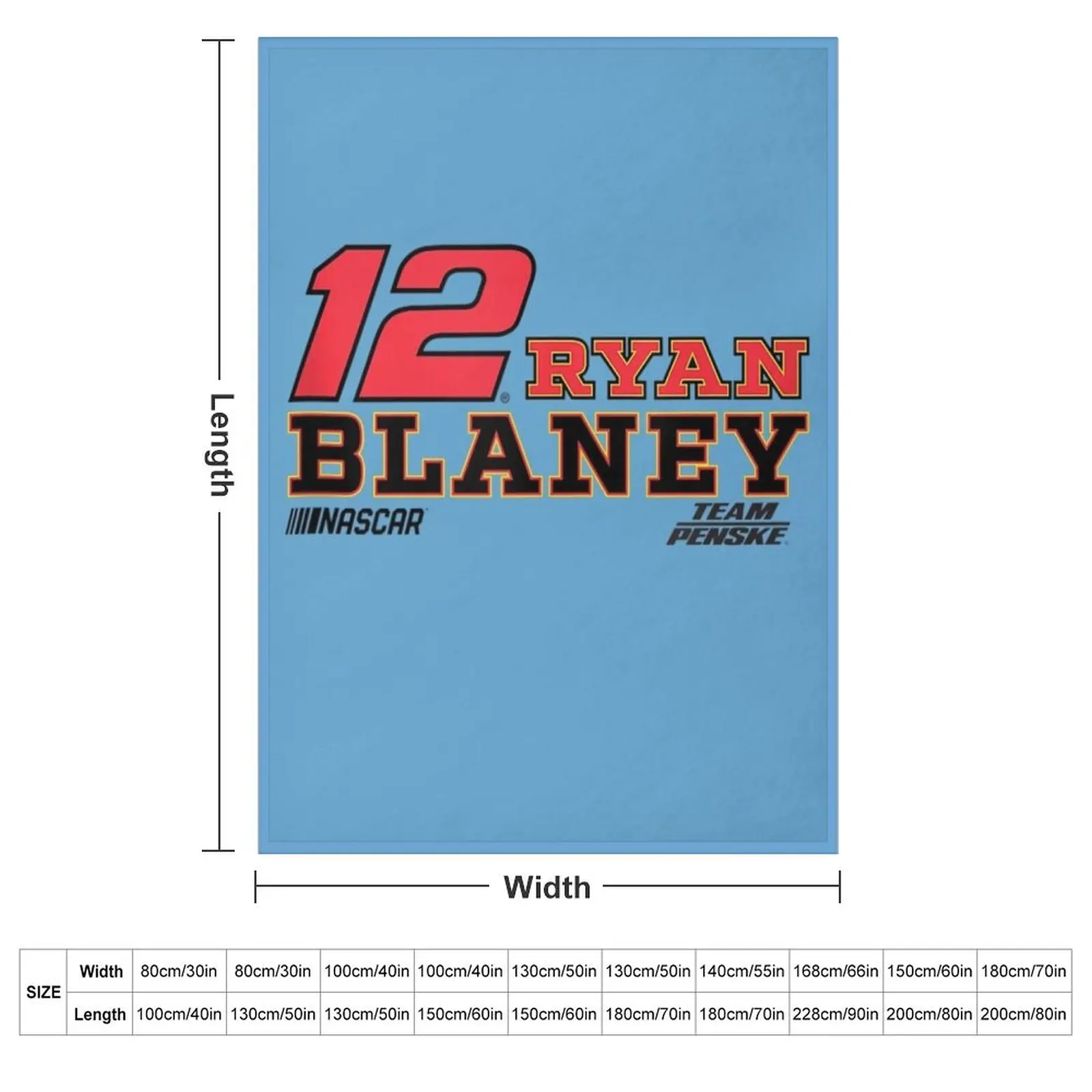 NASCAR - Ryan Blaney - Driver Throw Blanket Luxury Thicken wednesday Stuffeds For Decorative Sofa Thermal warm winter Blankets