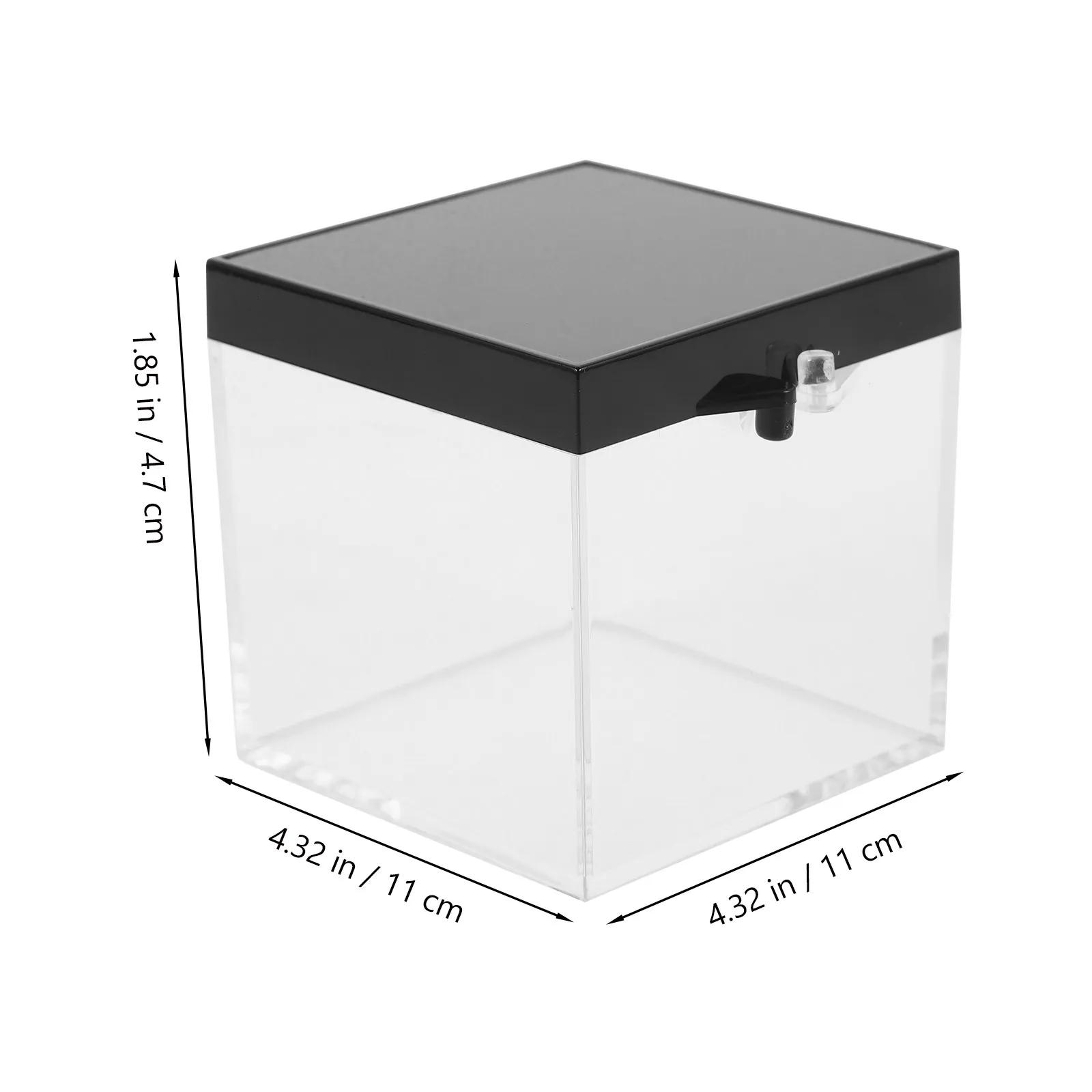 6Pcs Transparent Mineral Specimen Display Boxes Clear Acrylic Storage Cases for Sample Protection Collection Organization