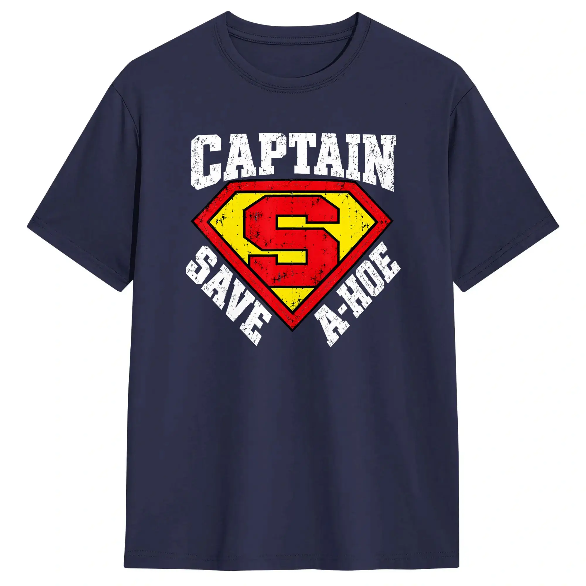 Captain Save a Hoe Kostuum Halloween T-shirt Strand Katoen O-hals Oversized Top T-shirts Korte mouw Street Style Tops