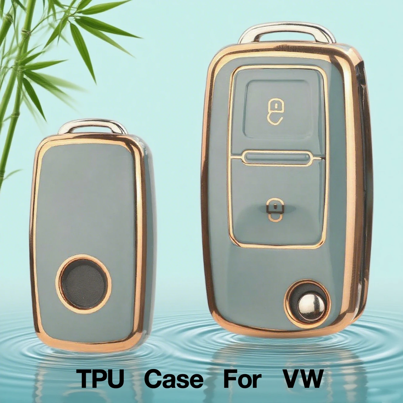 

jingyuqin 2 Buttons Soft Smooth TPU Car Car Key Case Fob For VW Volkswagen Polo Tiguan Passat Golf Jetta Lavida Skoda Octavia
