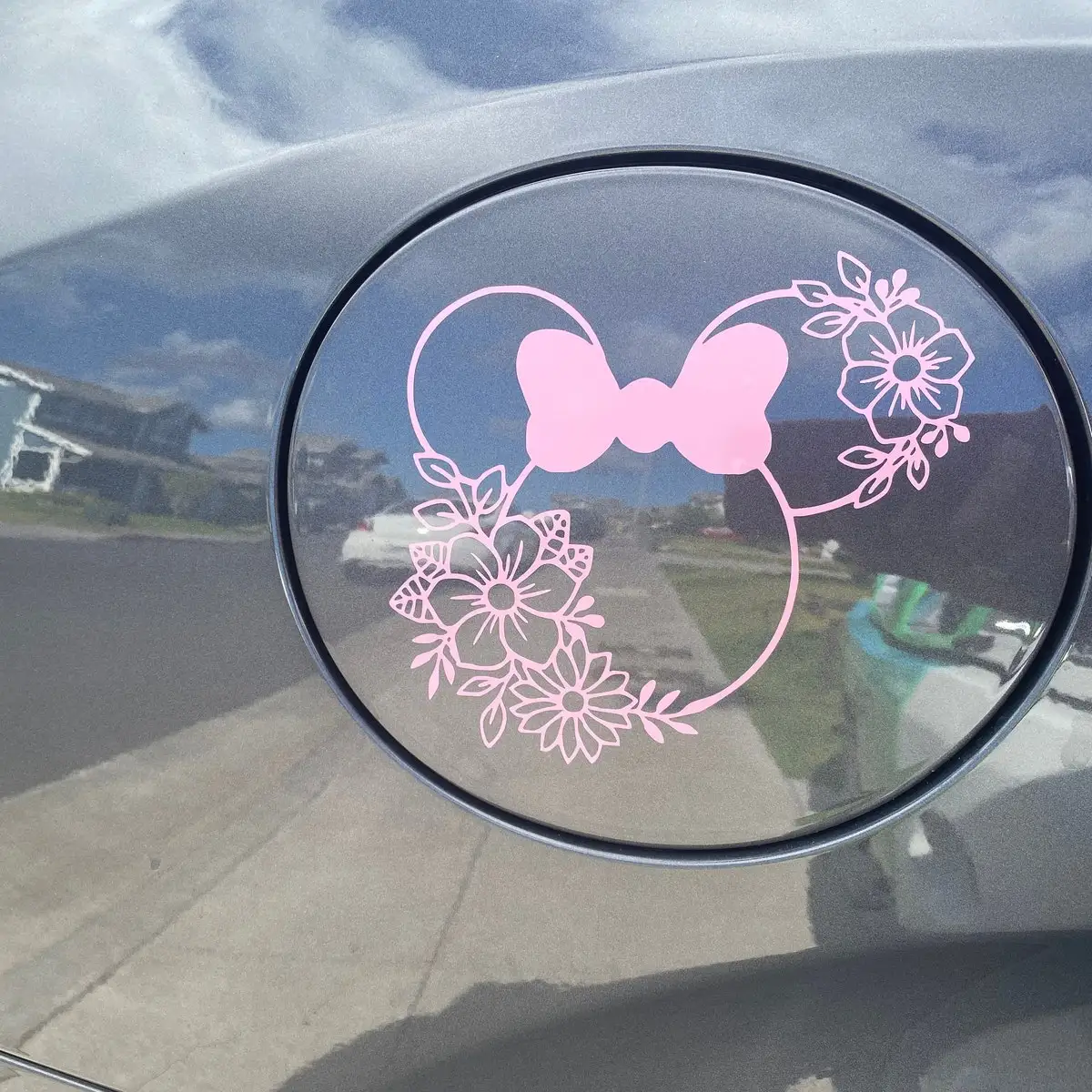 

Floral Design Car Windows Vinyl Decals Fuel Tank Cap Cover Decor Stickers Craft Decoration Accessories