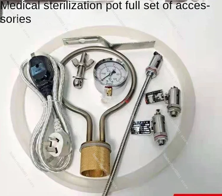 of portable high pressure steam sterilizer, connecting wire of sterilizing pot, power cable of sterilizing pot, round head