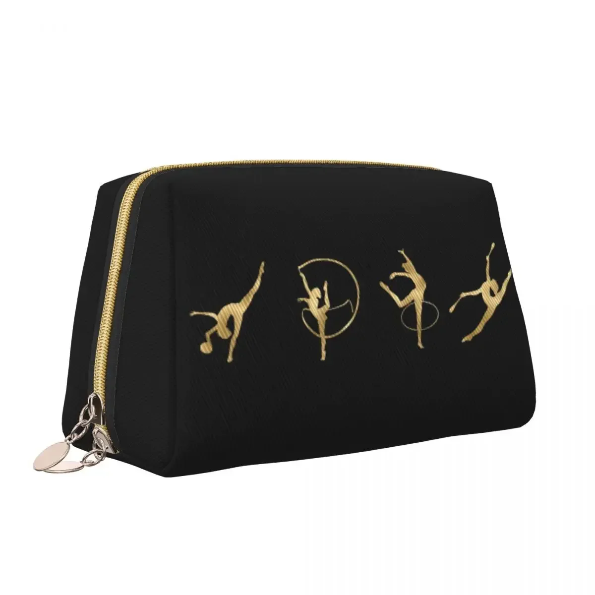 Rhythmic Gymnastics Gold LIne Makeup Bag Women Travel Cosmetic Organizer Fashion Storage Toiletry Bags