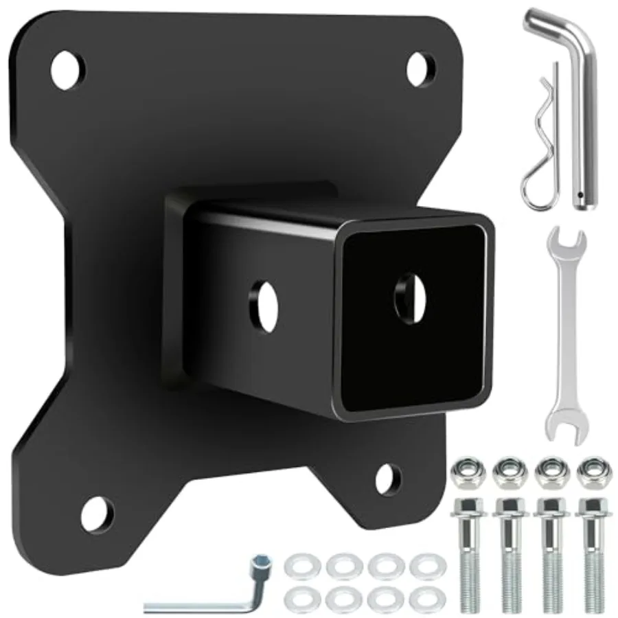 

2 Inch Hitch Receiver Heavy Duty Steel UTV Trailer Hitch Adapter Replacement for 2014-2024 Polaris RZR XP1000 XP 4 1000 UTV ATV
