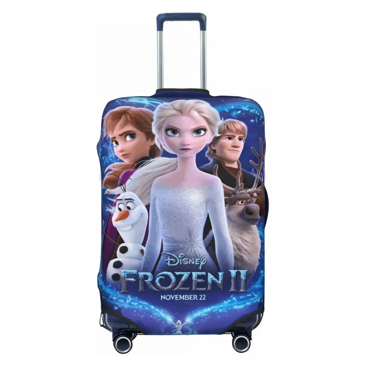 

Custom Classical Frozen Anime Suitcase Cover Elastic Adorable Elsa&Anna Travel Luggage Covers for 18-32 inch