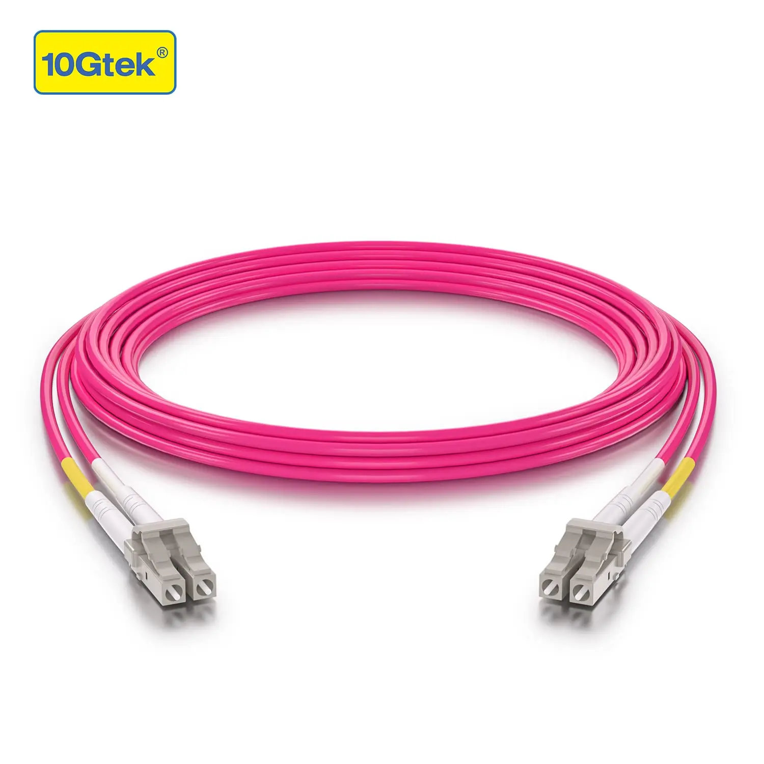 4-Pack 10Gtek Fiber Patch Cable -  LC to LC OM4 10Gb/Gigabit Multi-Mode Jumper Duplex 50/125μm LSZH, for SFP Transceiver, 1-M