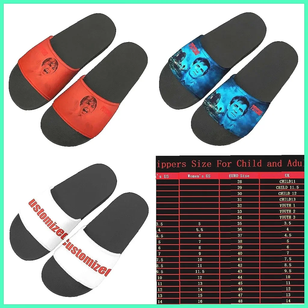 

Custom Psycho Flip Flops - Funny Novelty Slippers for Men, Women, Family Bathroom Pool Beach Sandals