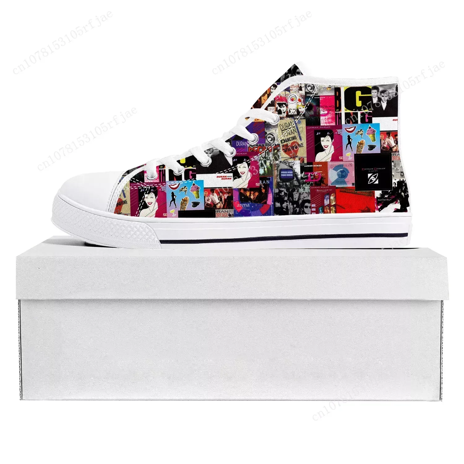 Dance Rock Band Duran Duran Fashion High Top High Quality Sneakers Mens Womens Teenager Canvas Sneaker Couple Shoes Custom Shoe